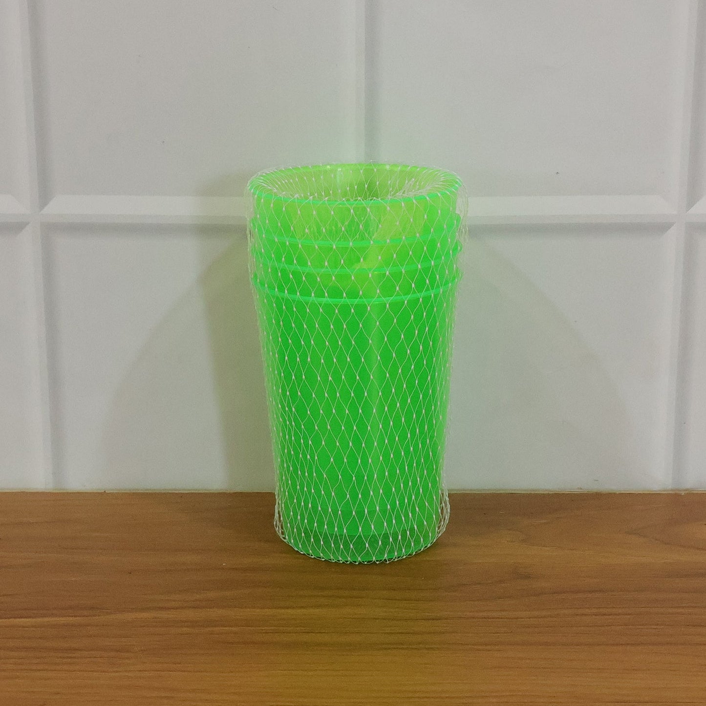 Reusable Plastic Drinking Tumblers - 4-Piece Transparent Water Cup Set