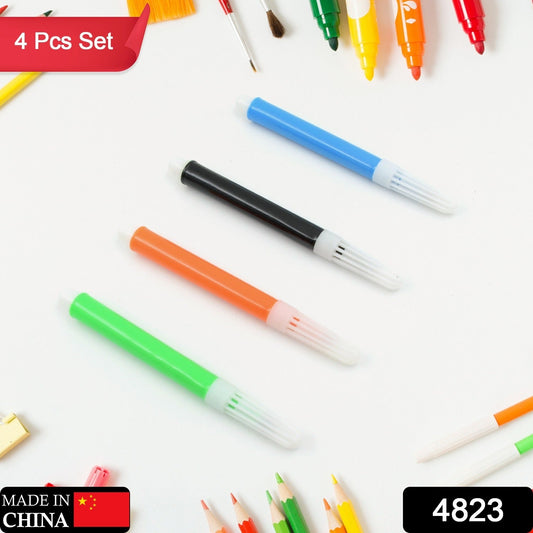 4-Piece Waterproof Marker Pen Art Set for DIY Crafts, Kids & Artists