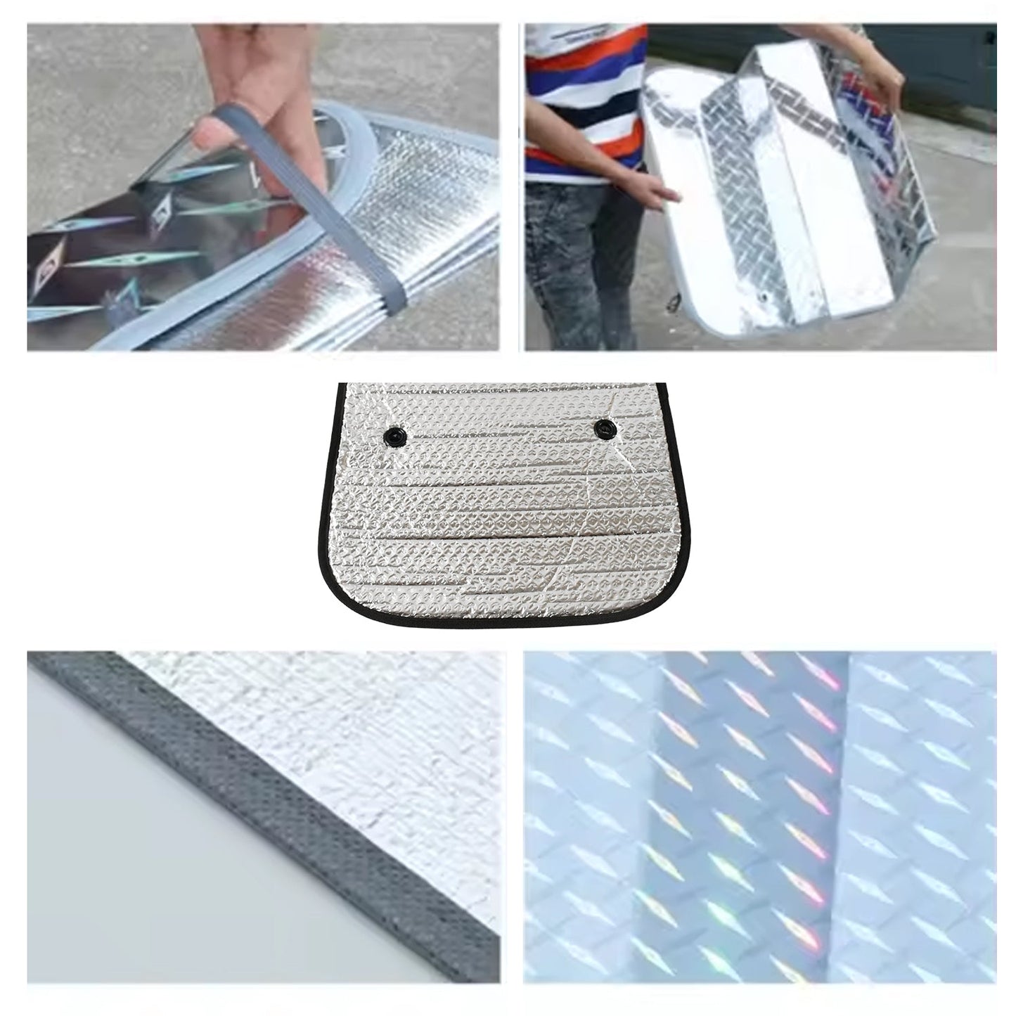Car Windshield Sun Shade, Blocks UV Rays Sun Visor Protector, (107×45 Cm)