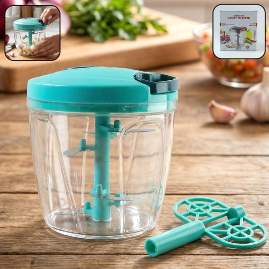 6 BLADE 2IN1 MANUAL FOOD CHOPPER (900Ml)