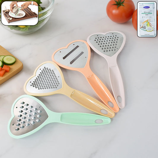 Heart Grater Set and Heart Grater Slicer Used for Grating and Slicing of Fruits, vegetables