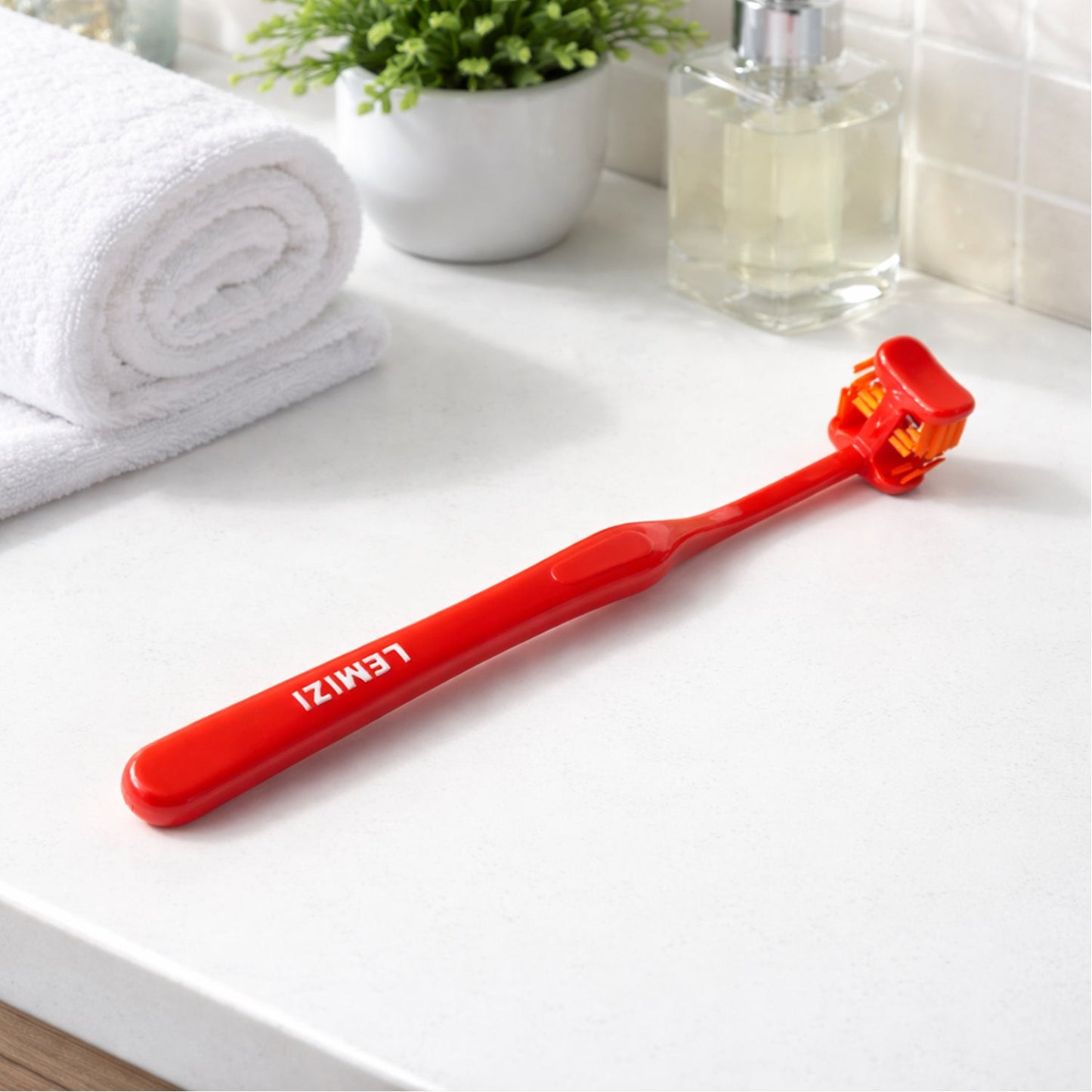 Six-Sided Soft Toothbrush Ultra Soft Bristles Oral Care Gum Friendly Design 1 Pc