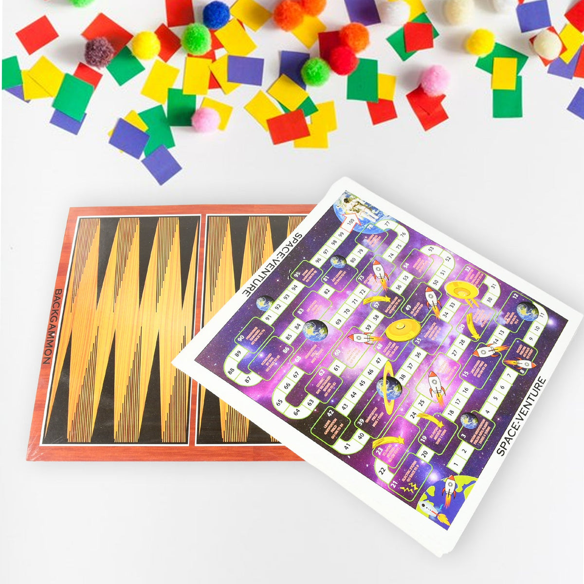 13 in 1 Family Board Game Chess,  Space Venture, Steeplechase Set for Kids