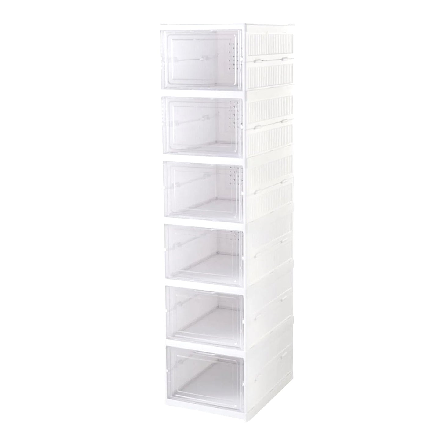 6-Layer Stackable Foldable Storage Organizer Cart Clothes, Kitchen, Closet & Bathroom