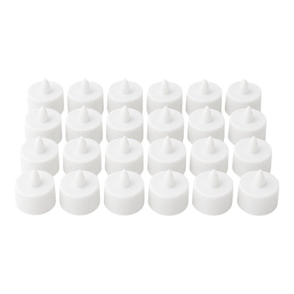 Flameless LED Tealights, Smokeless Plastic Decorative Candles - Led Tea Light Candle For Home Decoration, Diwali (Pack Of 24)