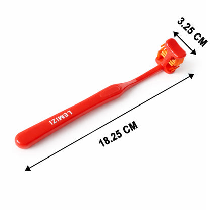 Six-Sided Soft Toothbrush Ultra Soft Bristles Oral Care Gum Friendly Design 1 Pc