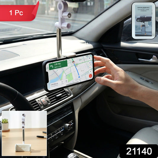Rearview mirror phone mount