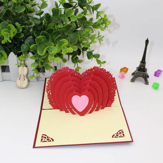 3D -Up Greeting Card (1 Pc): Birthday, Love, Christmas