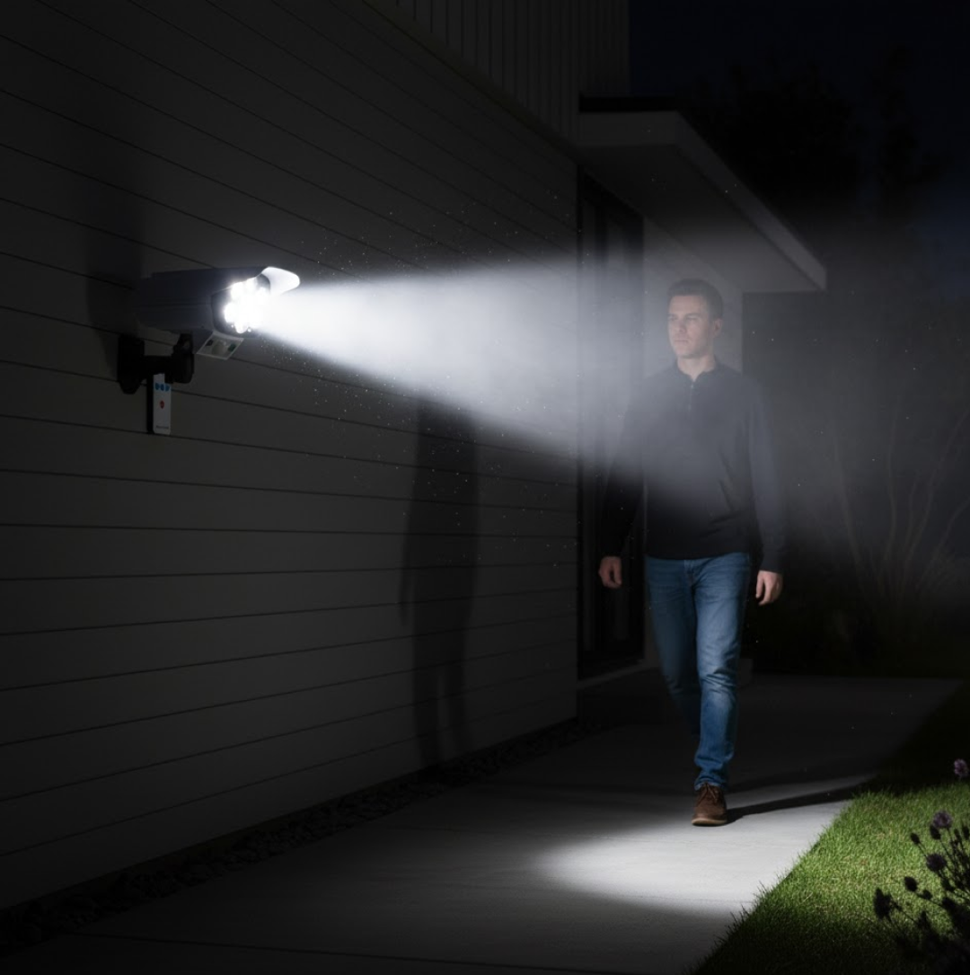 Solar Light Outdoor Motion Sensor Security Camera Shaped Dummy Wall Lamp (1 Pc)