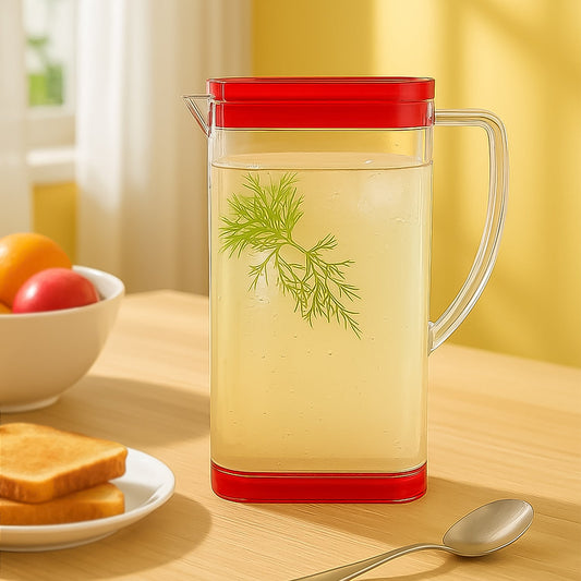 2000Ml Square Jug For Carrying Water And Types Of Juices And Beverages And All.