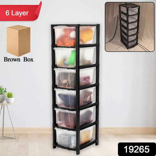 6 Plastic Drawer Set for Storage