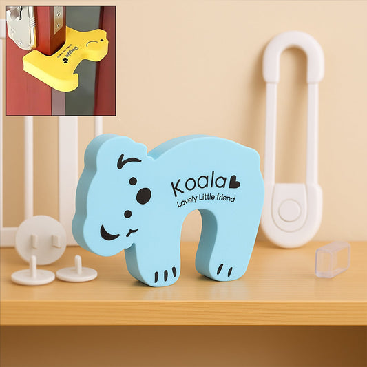 Animal Shape Door Stopper Lock Safety Guard (2pc Set)