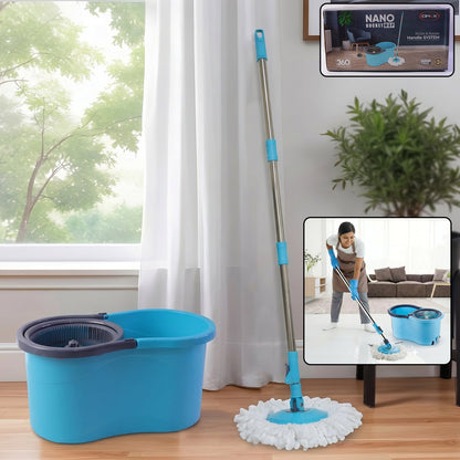 360 degree spin mop bucket set stainless steel handle adjustable