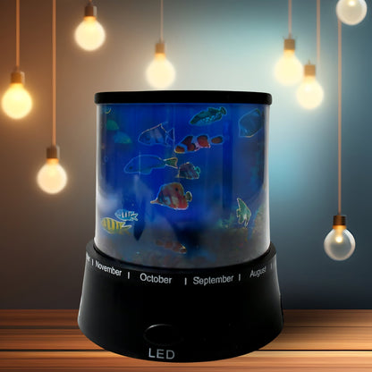 LED Projector Night Light – 3 Battery Lamps (1 Pc, Battery Not Included)