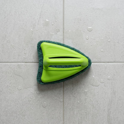 Bathroom Brush with abrasive scrubber for superior tile cleaning