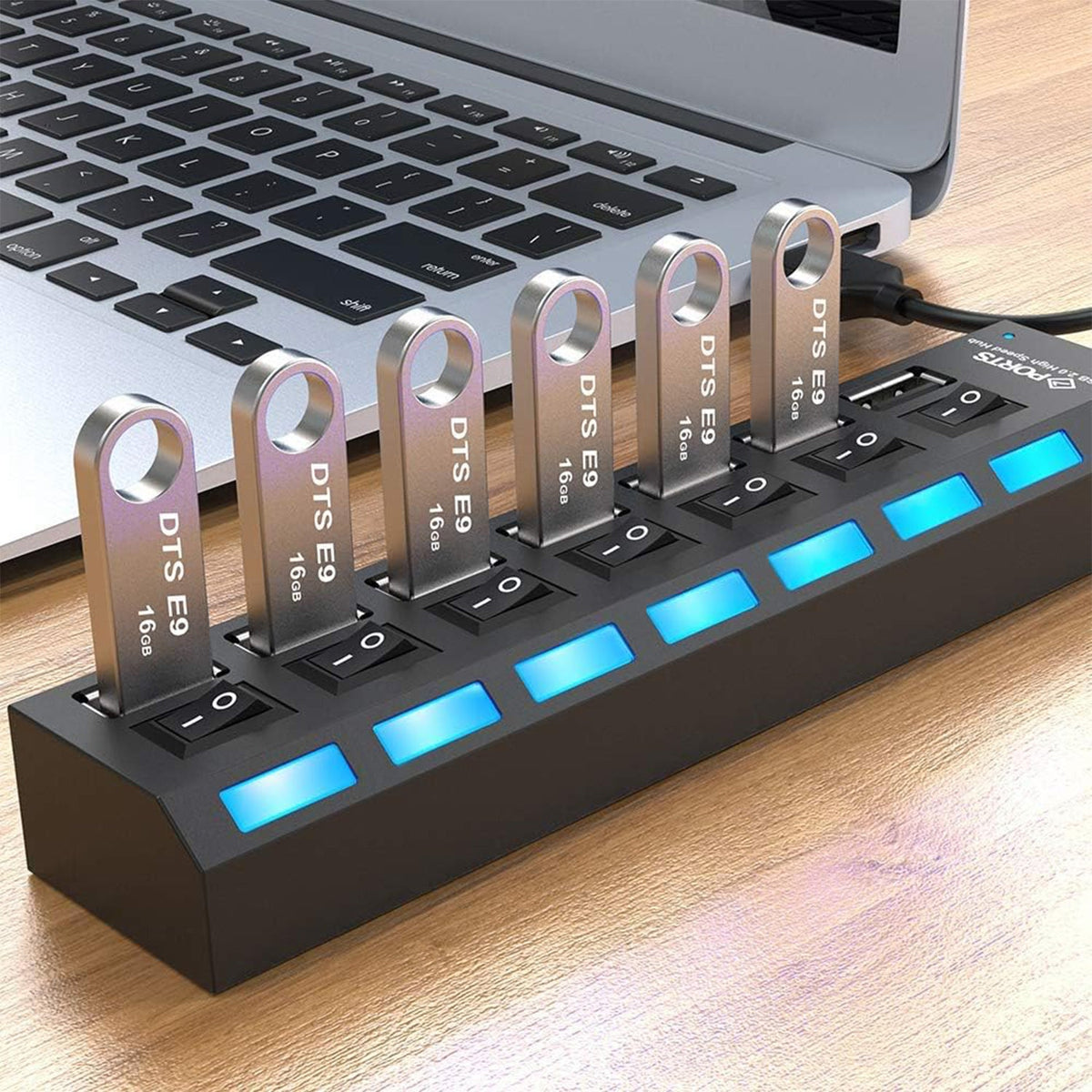 7 Port USB Spiltter