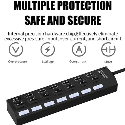 7 Port USB Spiltter