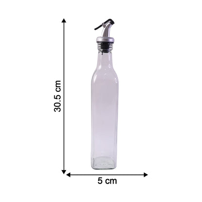 Glass Oil Dispenser Bottle Size 30.5 x 5 cm Dimensions