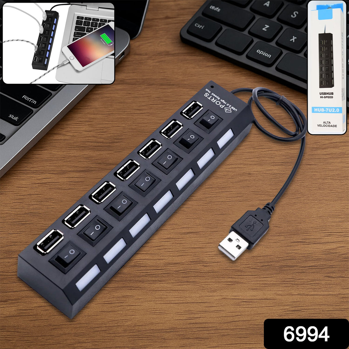 7 Port USB Spiltter