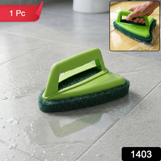 Bathroom Brush with abrasive scrubber for superior tile cleaning