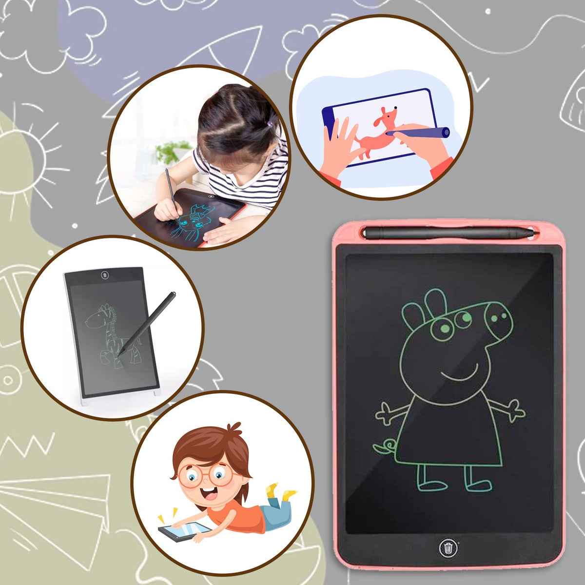 Oblivion LCD Portable Writing Pad / Tablet for Kids - 8.5 Inch